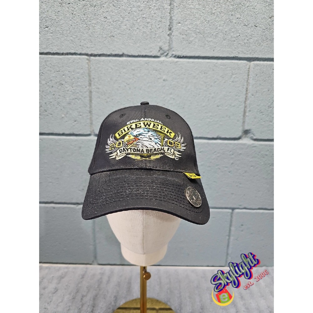 Beach‎ Club Mens Black 67th Annual Bike Week 2008 Daytona Baseball Hat One Size